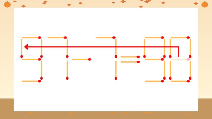 【マッチ棒クイズ】1本だけ動かして正しい式に：37-7=98？の解答画像