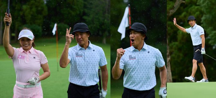 武井壮、人気女子プロと人生論を語る！パワフルなスイングも披露