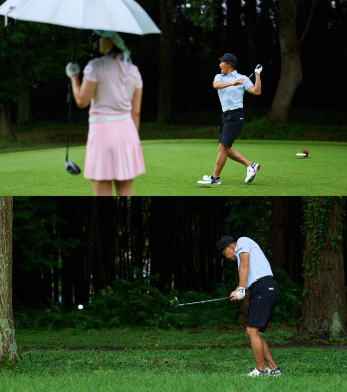武井壮、人気女子プロと人生論を語る！パワフルなスイングも披露