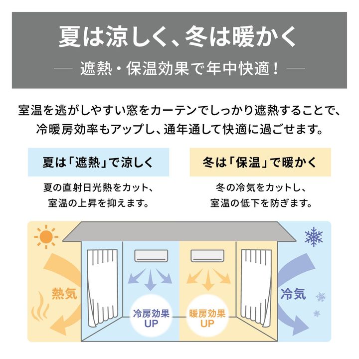 UVカット・遮熱・ミラーのレースカーテン「ディズニーヴィランズ」 遮熱・保温効果