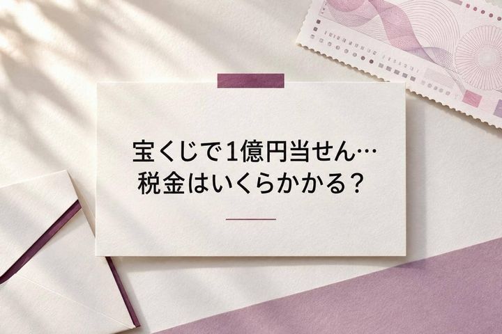 「宝くじで１億円当たったら税金はかかる？」家族と分ける前に知りたい３つのこと