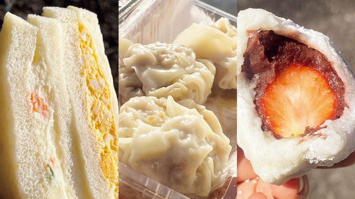 西荻〈ブルク〉サンドイッチ、吉祥寺〈いせや公園店〉シュウマイ、松庵〈越後鶴屋〉イチゴ大福