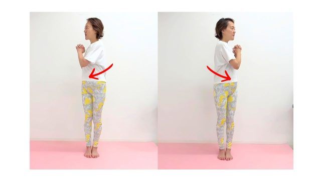 立った状態で腰を回すストレッチ