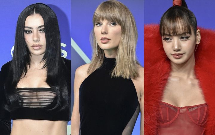 MTVビデオ・ミュージック・アワード2026にて（左から）チャーリー・XCX、テイラー・スウィフト、リサ （C）AFLO width=