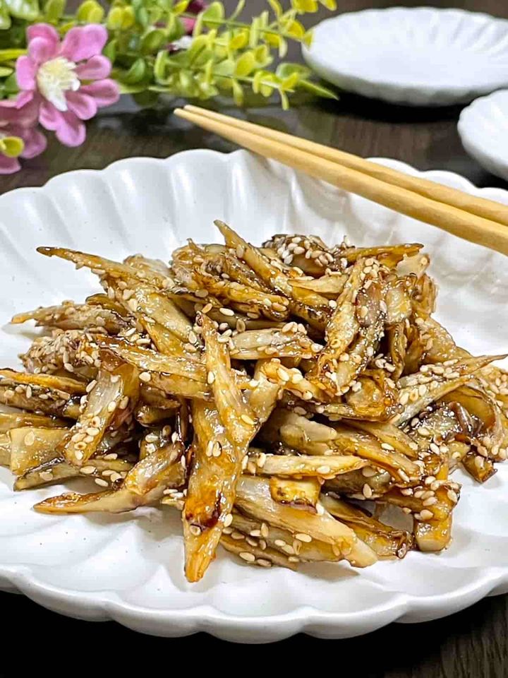 ごぼうの甘酢炒め