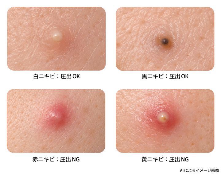 毛穴＆ニキビの状態別に解説・圧出はOK or NG？