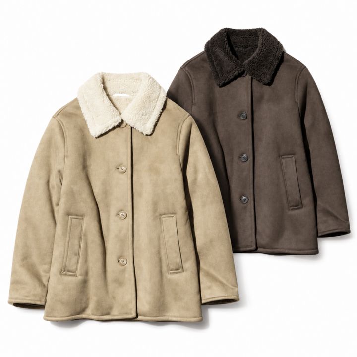 uniqloソフトブラッシュドボアハーフコート