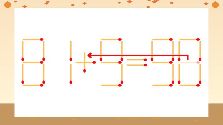 【マッチ棒クイズ】1本だけ動かして正しい式に：81-9=98？の解答画像