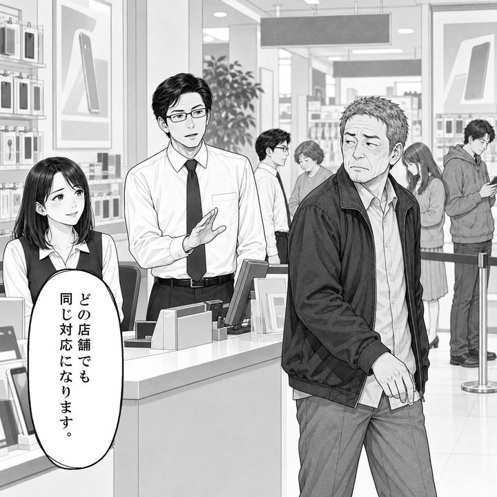 店長はどの店舗でも同じ対応だと説明します