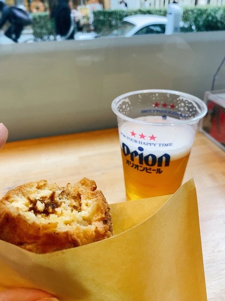 サーターアンダギーとオリオンビール