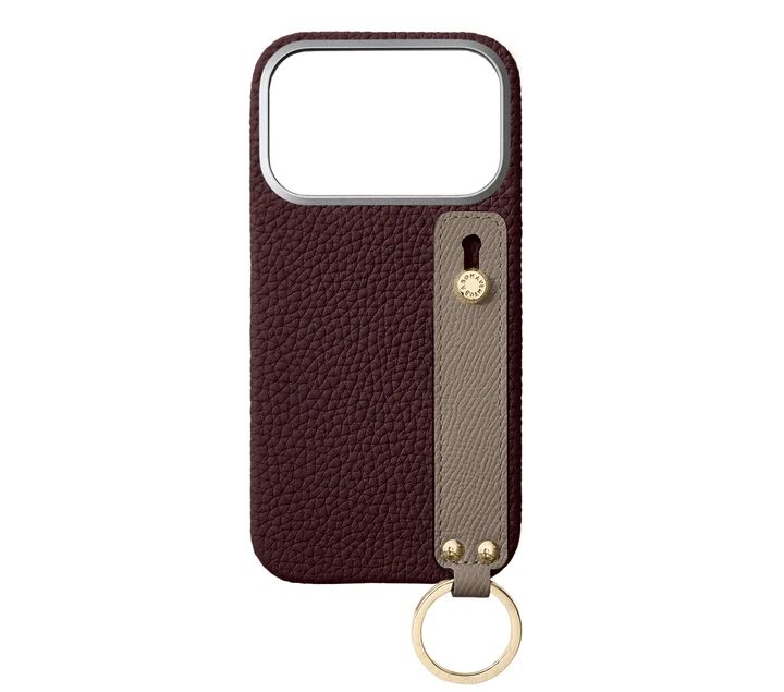 ハンドル付き バックカバーケース シュリンクレザー（ゴールド）￥19800