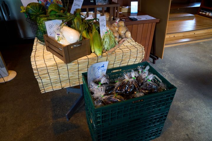瑞穂蔵 野菜の販売コーナー