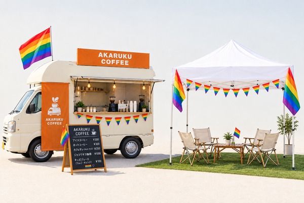 【大阪府大阪市】1杯のコーヒーから性の多様性を考えるコーヒートラックが「レインボーフェスタ！」に登場