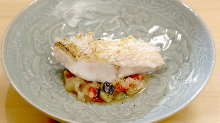 甘鯛の鱗焼き 野菜おろし