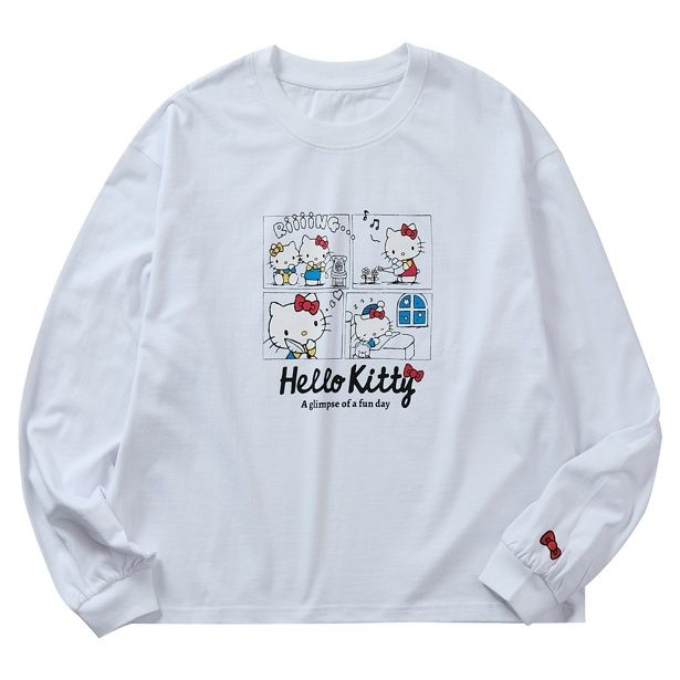 Sanrio characters 長袖 Tシャツ(ハローキティホワイト)