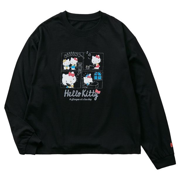 Sanrio characters 長袖 Tシャツ(ハローキティブラック)