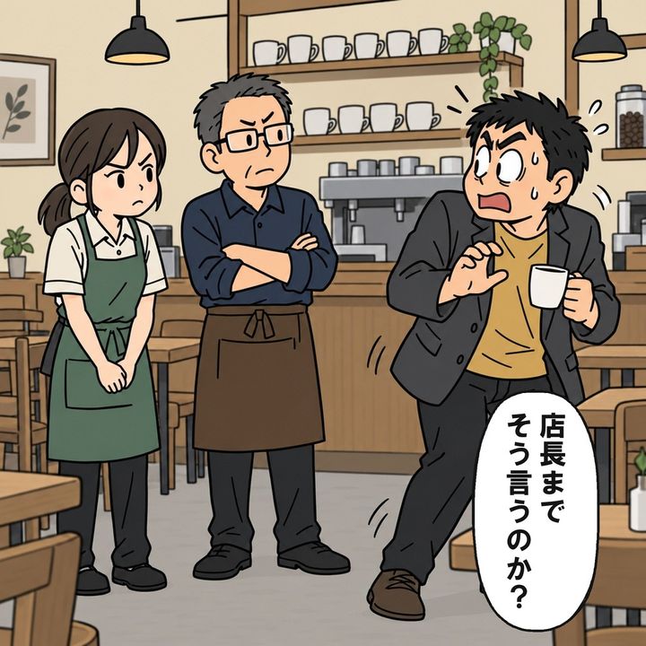 店長も同じ返事をすると、男性は言葉を失い退店します。