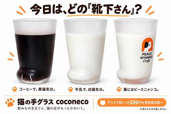 飲むたび命がつながる保護猫活動「ピースニャンコクラフト第2弾」クラファン実施中