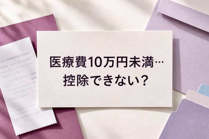 「医療費が10万円未満なら控除できない？」医療費控除で勘違いしやすい３つのポイント