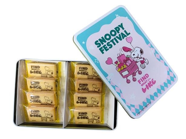 スヌーピーフェスティバル限定「クリームサンド缶」(2160円・8枚入)