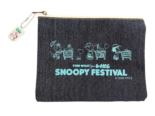 スヌーピーフェスティバル限定「デニムポーチ」(1210円・キーホルダー付)