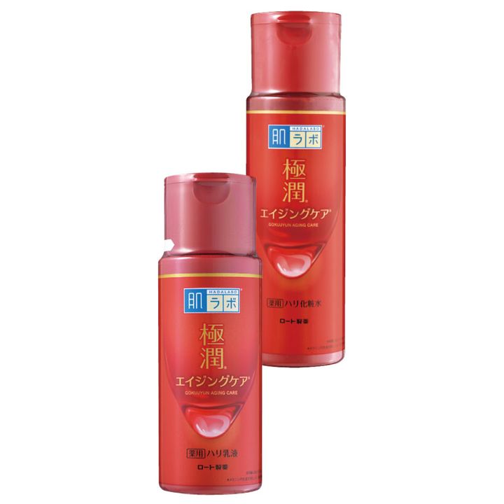肌ラボ 極潤 薬用ハリ化粧水［医薬部外品］170mL、同 薬用ハリ乳液［医薬部外品］140mL 各1221円〈編集部調べ〉（ロート製薬）