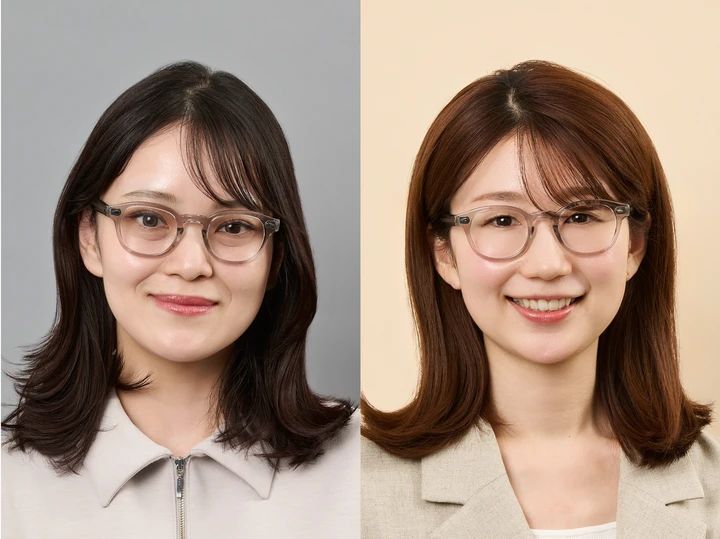 モスコット LETOSH ライトグレー メガネ 顔タイプでかけ比べ 着用画像