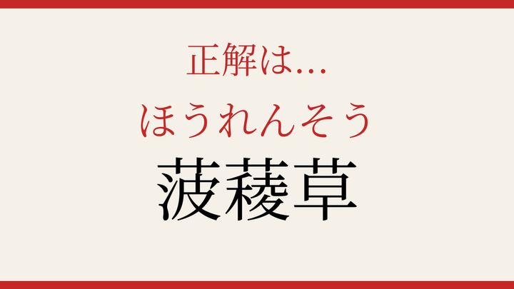 【難読漢字】あなたは読める？野菜の名前の解答画像