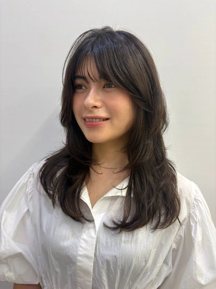 30代 髪型 ロングのサイド