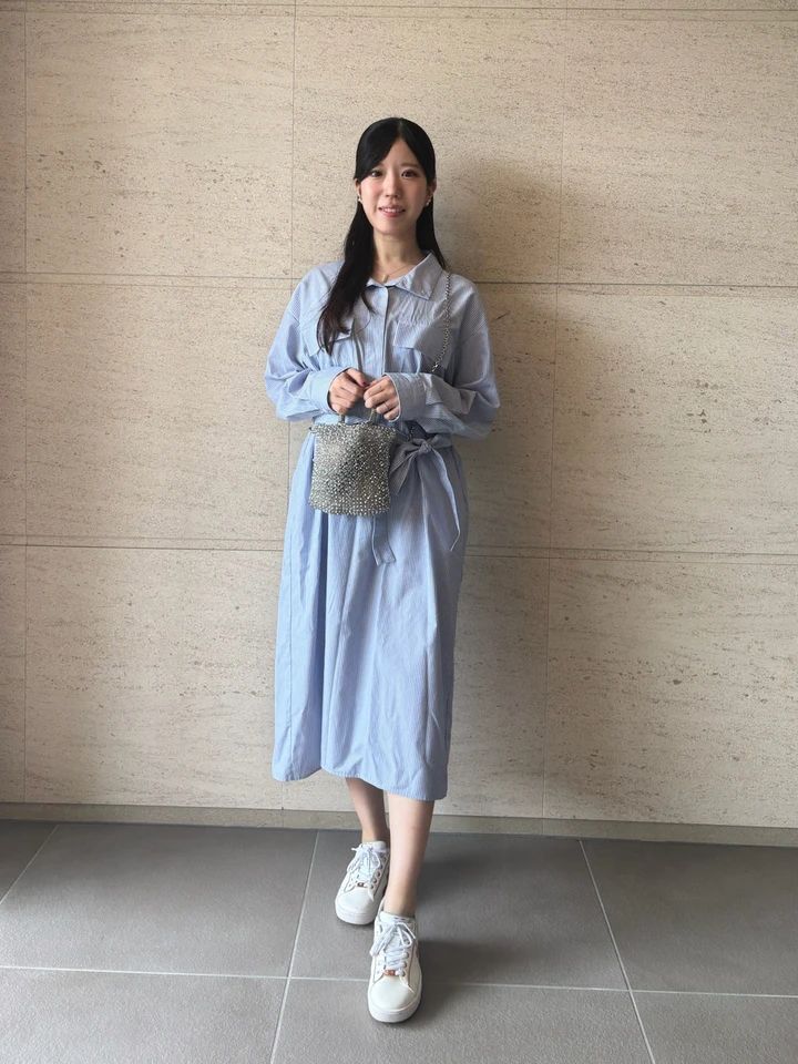 【UNIQLO : C 2026年秋新作】コットンスタンドカラーワンピース｜157cmの着回し3選_9