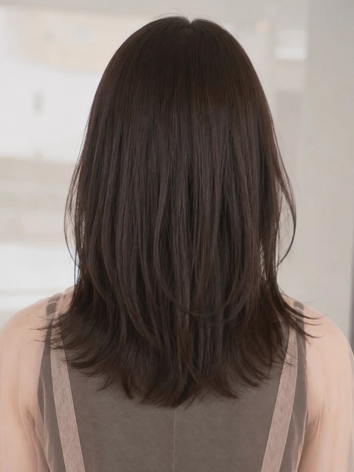 30代 髪型・ミディアムのバック