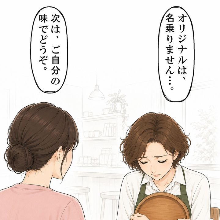 店長は、オリジナルを名乗るのをやめると言いました