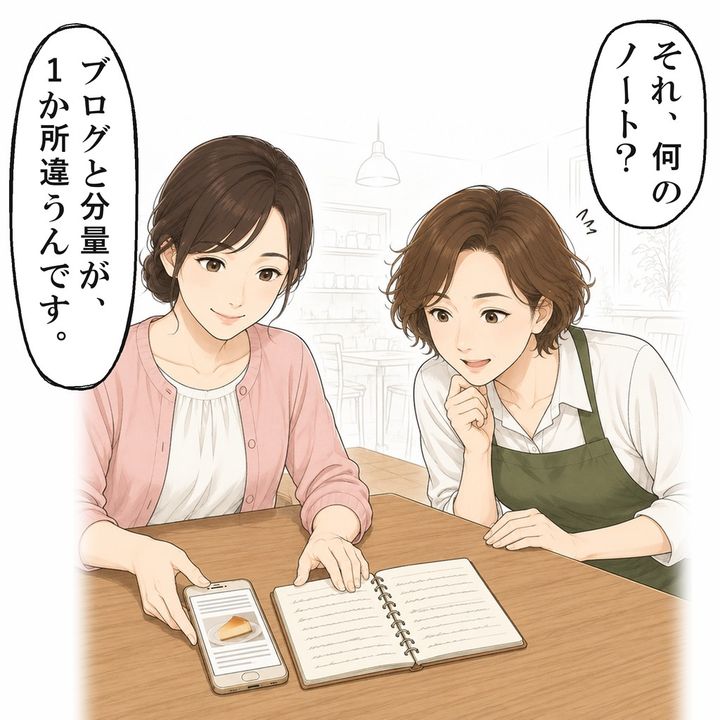 翌日、私はスマホとノートを持って、もう一度店へ行きました
