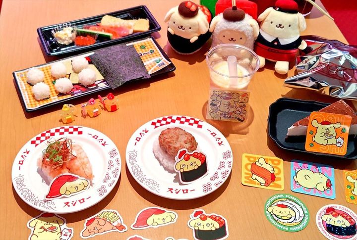 スシローと「ポムポムプリン」のコラボメニューやグッズ
