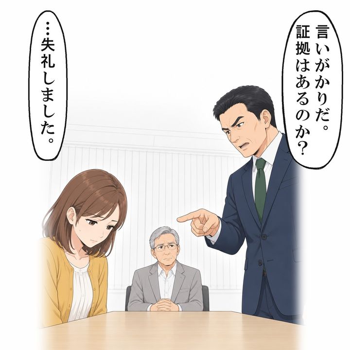 証拠はあるのかと言われ、私は言い返せずに黙りました