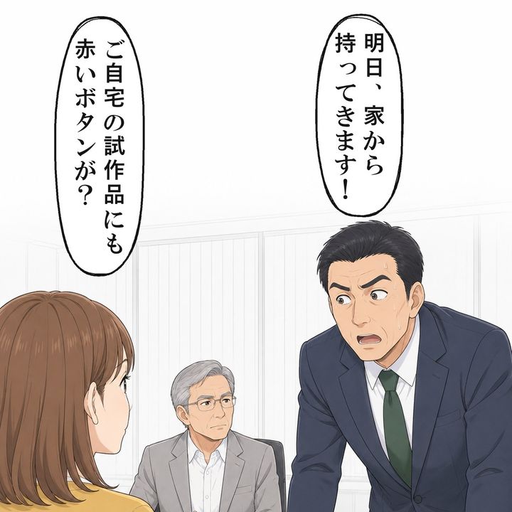ボタンの色を聞かれた課長は答えられず、企画は私に戻りました