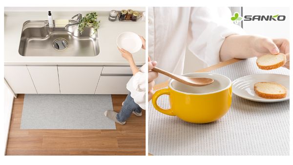 日々の掃除の負担を軽減！キッチン床の隙間汚れを塞ぐマットと使い捨てシートを発売