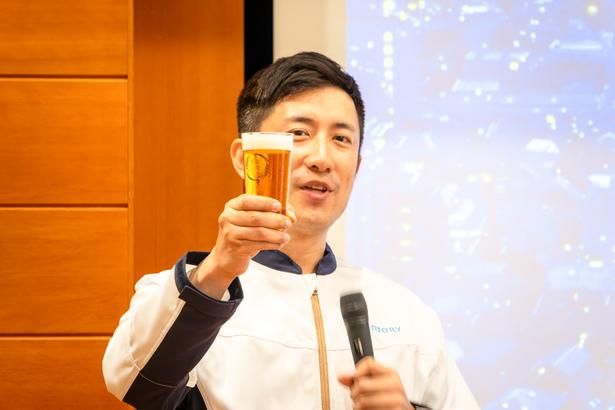 水口さんの「スコール！」という掛け声で乾杯！