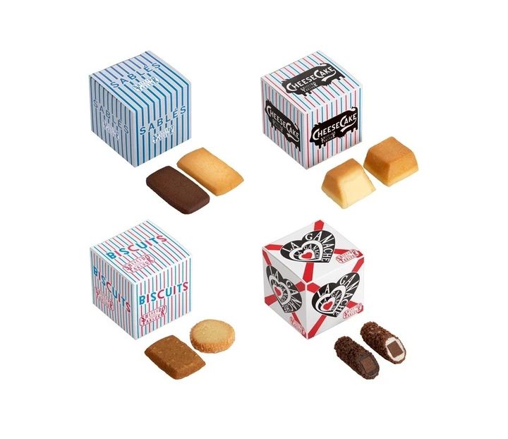 【キューブロックシリーズ】サブレ（6枚入）、チーズケーキ（2個入）、ビスキュイ（6枚入）、ラ・ガナシュ（6個入） 