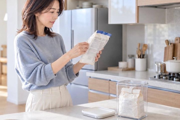 開封した小麦粉やミックス粉、袋のまま常温保存してない？まず確認したい“保存表示”