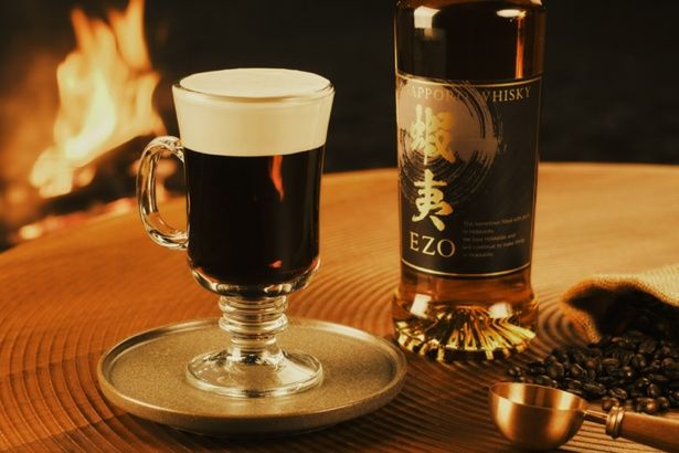 蝦夷ウイスキーを使用した「エゾリッシュコーヒー」