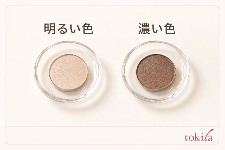 広く使う明るい色と狭く使う濃い色の2色イメージ