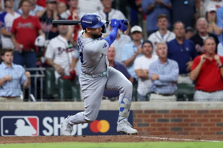決勝適時打を放ったドジャースのアンディ・パヘス（C）Getty Images