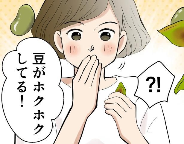 豆がホクホクしてる！ （C）峯鳥子