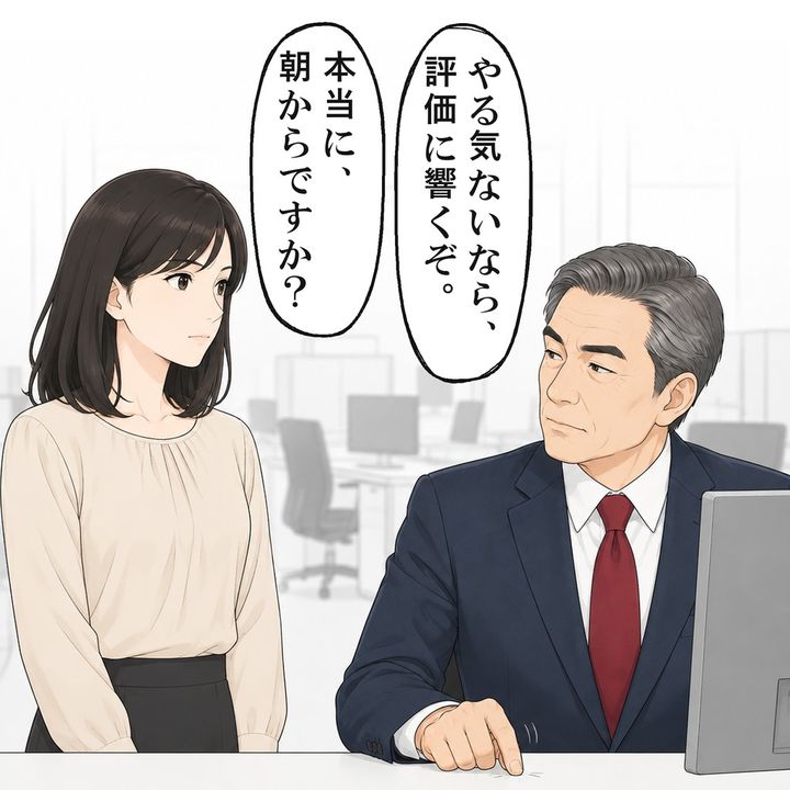 評価に響くと言われ、私は課長にひとつだけ聞き返しました