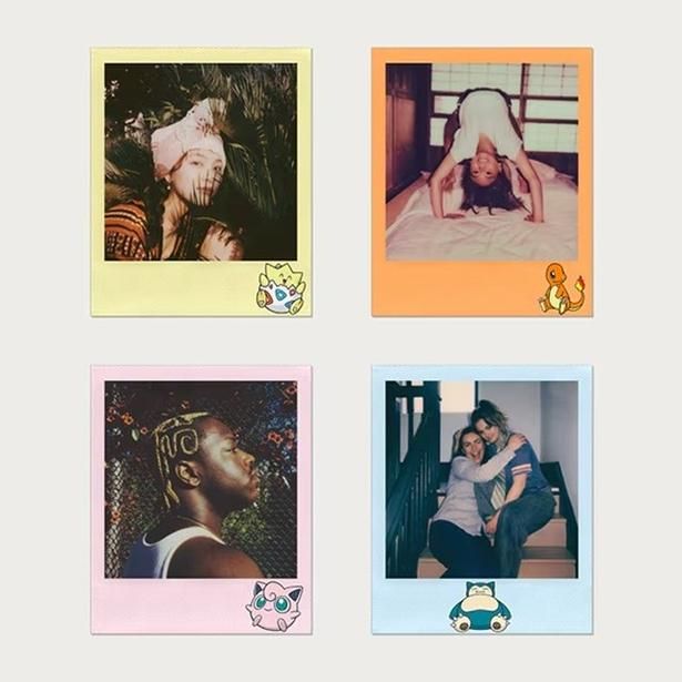 「Polaroid Color i-Type Film ポケモンエディション」(4280円)の作例。全18種類のポケモンデザインからランダムで8枚が封入される