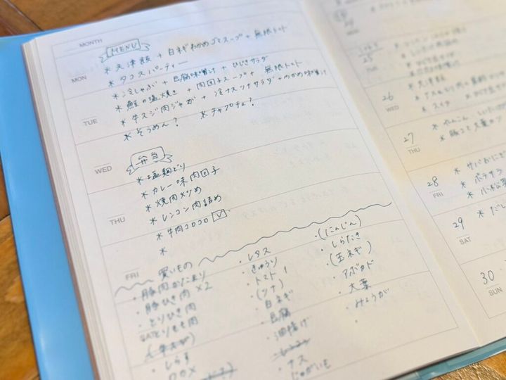 食べたいメニューや作りたいメニューを書き出す