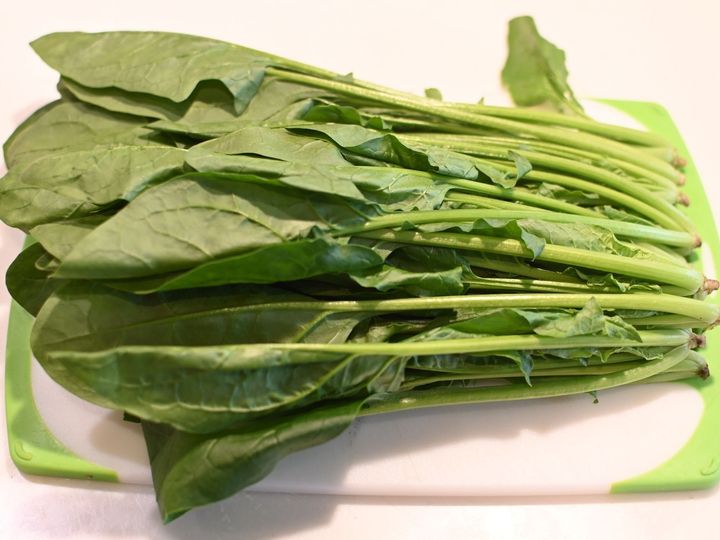 ほうれん草はこのくらいの量です