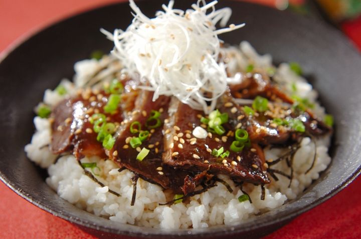 カツオの香味漬け丼(漬け時間1時間)