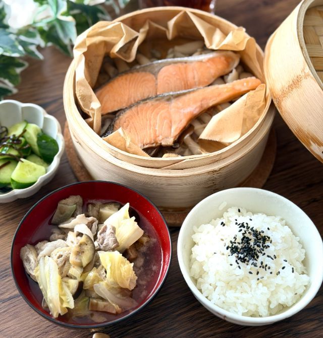 鮭の酒蒸し